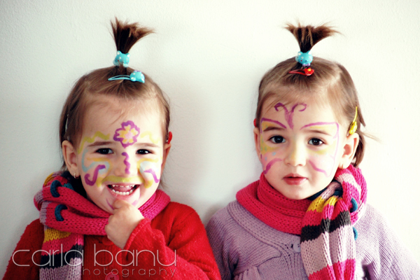 twins-face-painting face painting copii